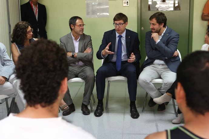 Carles Mundó i Antoni Comín al centre penitenciari Brians 1