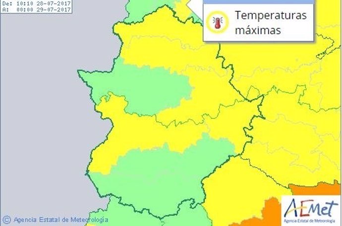 Avisos por calor en Extremadura