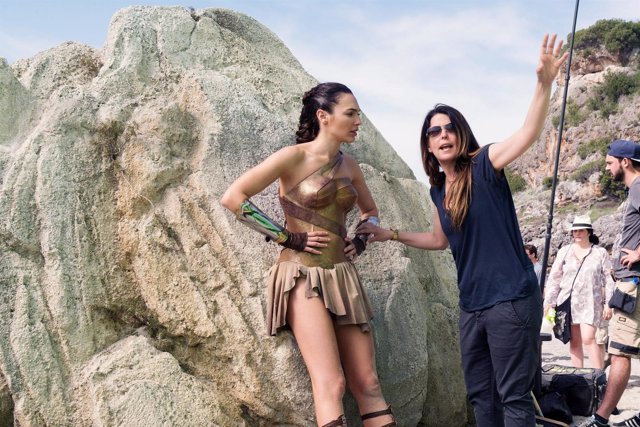 Patty Jenkins y Gal Gadot en el rodaje de Wonder Woman