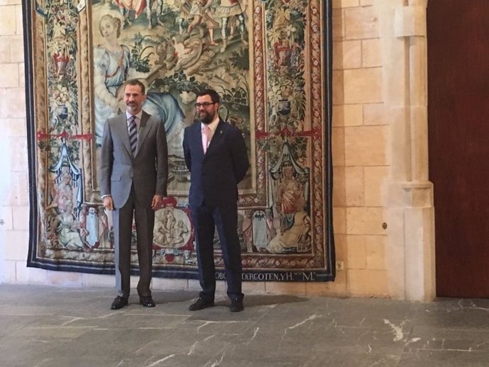 El Rey Felipe VI y ANtoni Noguera