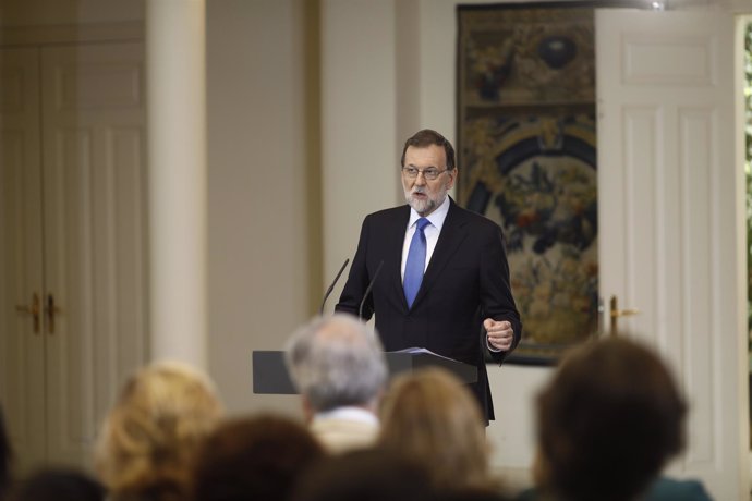 Rajoy hace balance del curso político en Moncloa