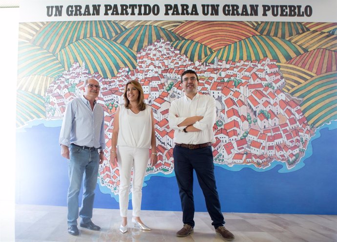Susana Díaz, Juan Cornejo y Mario Jiménez