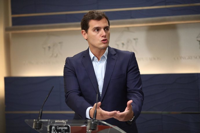 Rueda de prensa de Albert Rivera en el Congreso