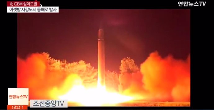 Lanzamiento de un misil intercontinental norcoreano