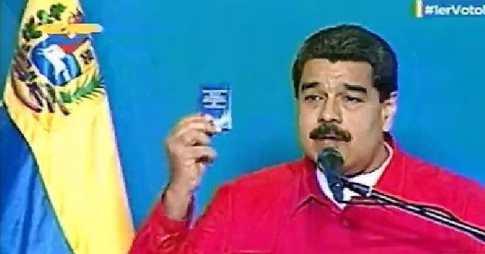 Nicolás Maduro, después de votar en la Constituyente