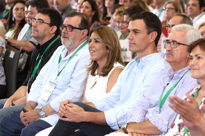 José Rodríguez de la Borbolla, Susana Díaz y Pedro Sánchez