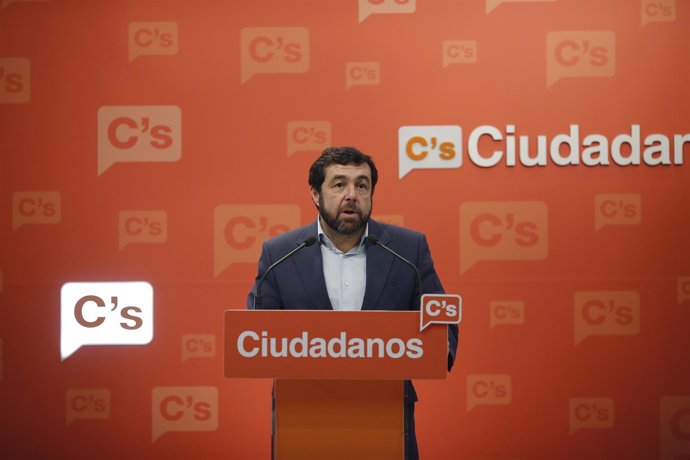 Rueda de prensa de Miguel Gutiérrez en la sede de Ciudadanos