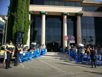 Más de un centenar de periodistas esperan la llegada de Cristiano Ronaldo al juzgado de Pozuelo