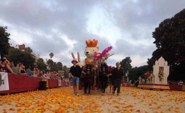 Un momento de la Batalal de Flors 2017 
