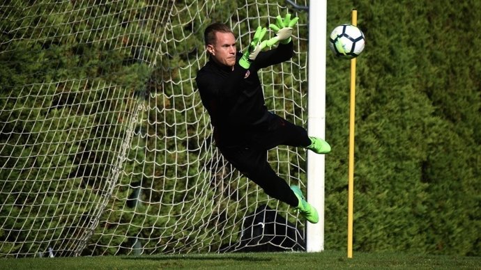 Ter Stegen entrenant el Barcelona