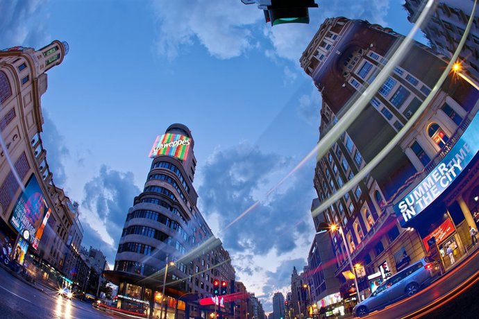 Vista de la plaza de Callao en Madrid