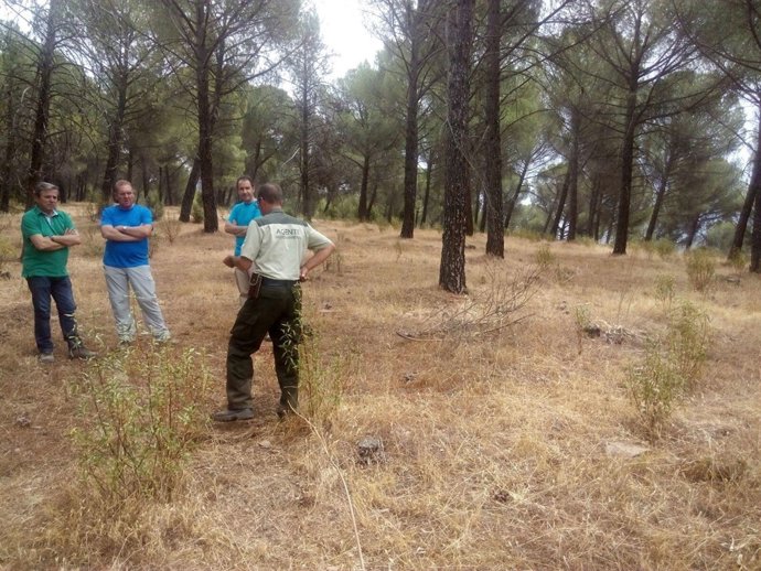 Visita al Paraje de Las Correderas donde se habilitará la zona de acampada.