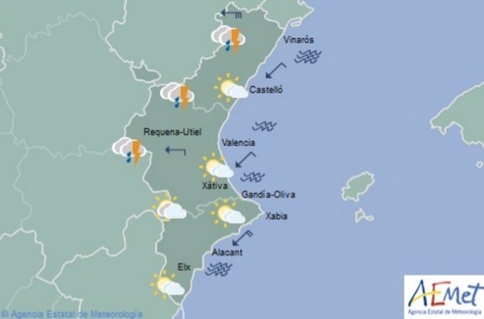 Previsión del tiempo en la Comunitat para este miércoles 3 de agosto