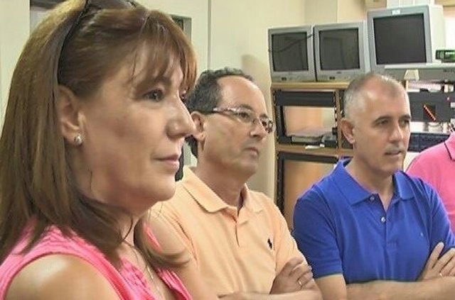 Alcalde Manilva Mario Jiménez con concejales del PP Francsico Miguel y Juana 