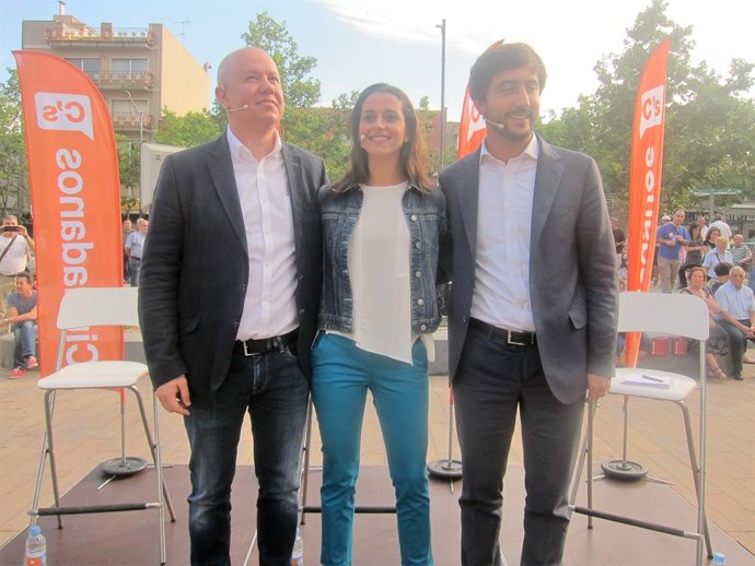 Inés Arrimadas, Toni Roldán y Joan García, Cs