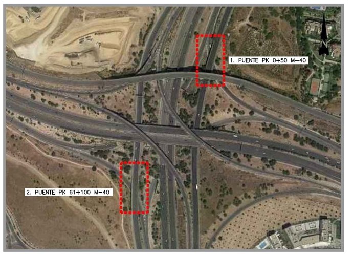 Plano de la zona afectada por los trabajos