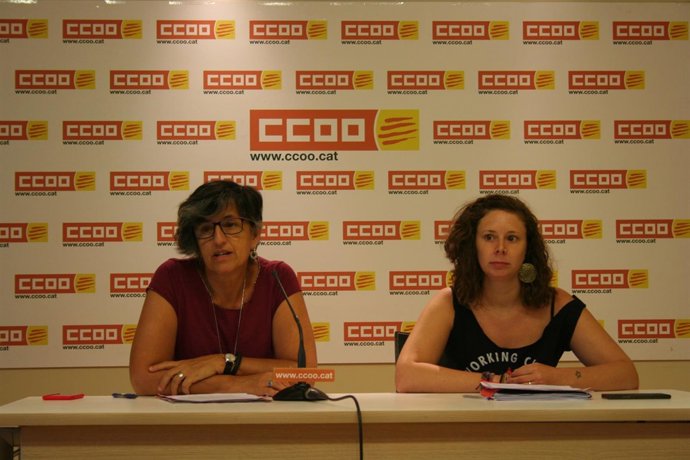 Dolors Llobet i Irene Ortiz, de CC.OO, en la valoració del PTSH