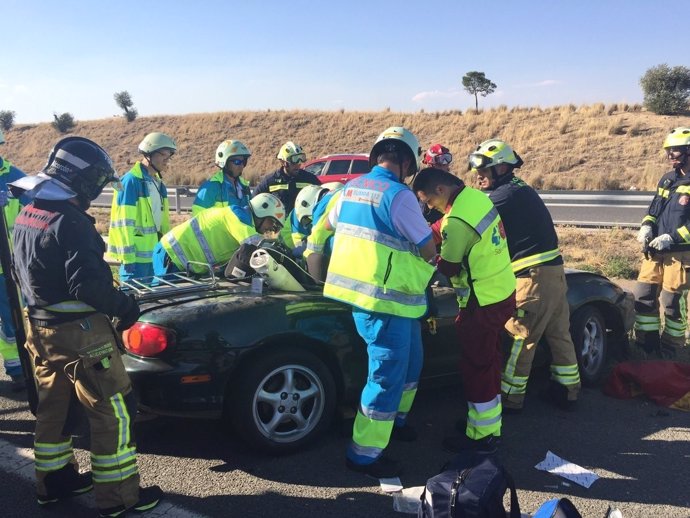 Accidente de tráfico en la M50