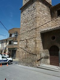 La Granja d'Escarp (Lleida) renueva su red eléctrica para facilitar las obras de la iglesia