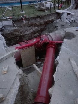 Emasa tubería estación de bombeo agua