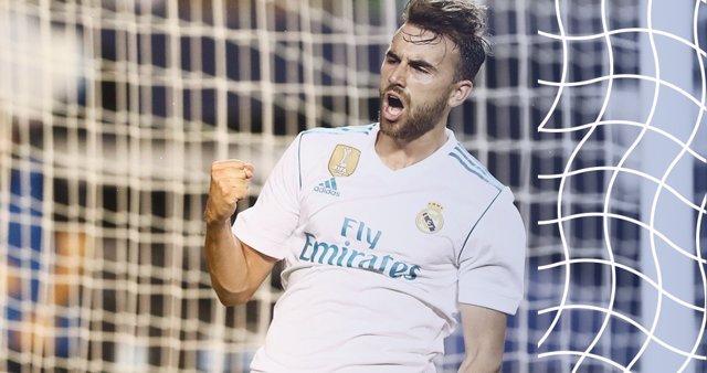 Borja Mayoral celebra su gol