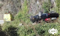 Una mujer de 82 años resulta herida en un accidente de tráfico en Tineo