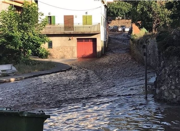 Inundaciones en Valverde de la Vera. 