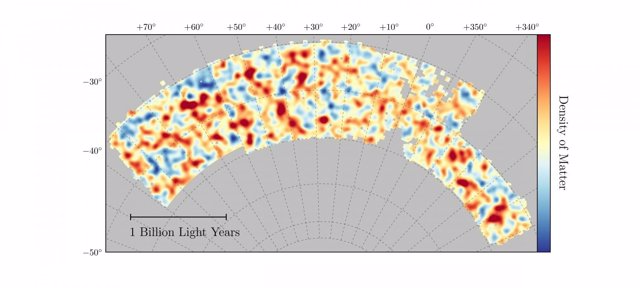 Mapa de materia oscura con mediciones en el DES