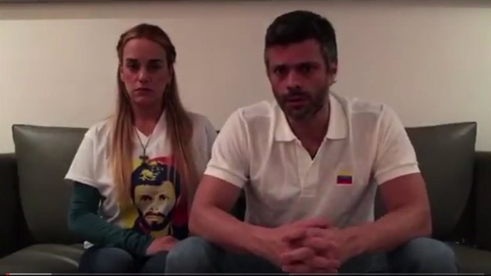 Lilian Tintori y Leopoldo López