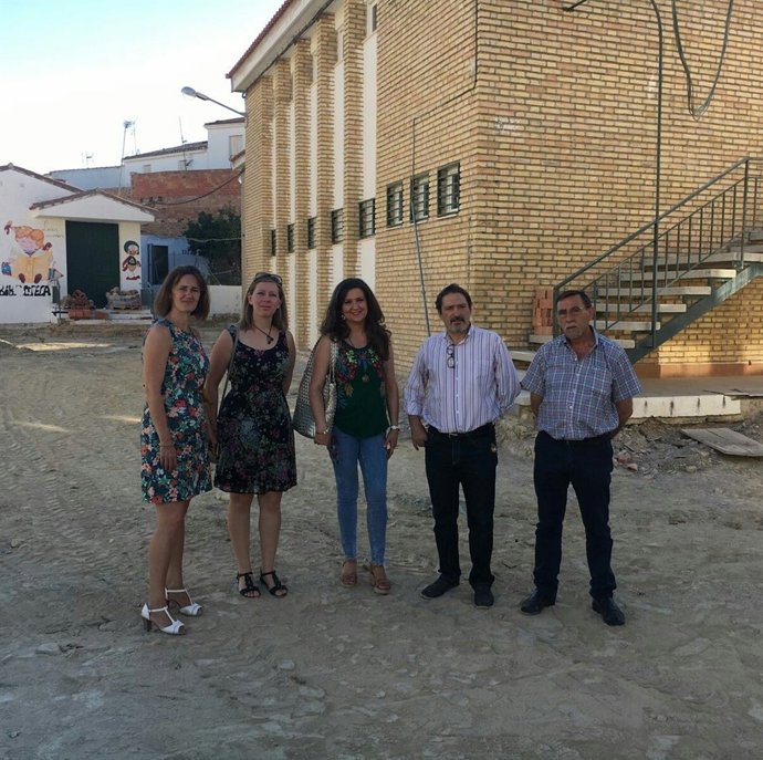 Visita a las obras en el colegio Juan Pedro de Alcaudete.