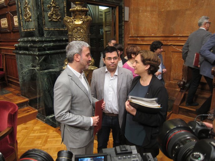 Jaume Collboni, Gerardo Pisarello, Ada Colau
