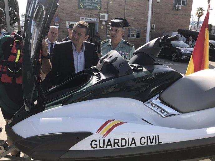 El delegado del Gobierno en Andalucía, Antonio Sanz, en un acto en Algeciras