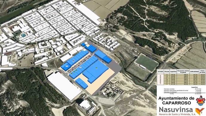Plano del nuevo polígono industrial de Caparroso