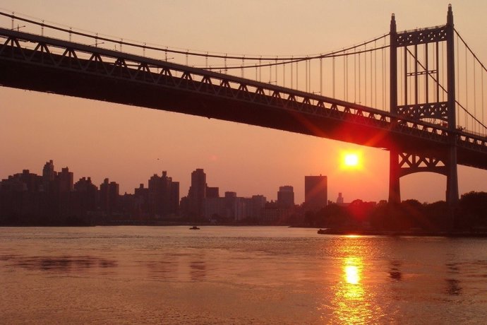 Puesta de Sol en un día caluroso