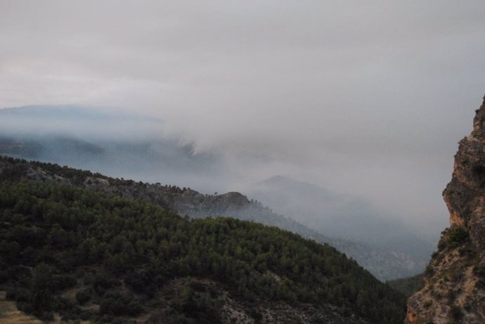 Imagen del incendio forestal en Segura de la Sierra (Jaén)