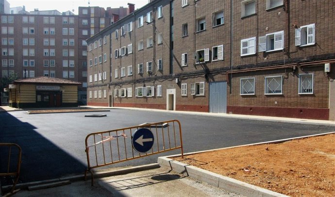 Obras en la calle Pizarro de Valladolid