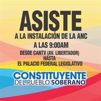 Los constituyentes venezolanos se dirigen a pie hacia la sede del Poder Legislativo para instalar la nueva Carta Magna