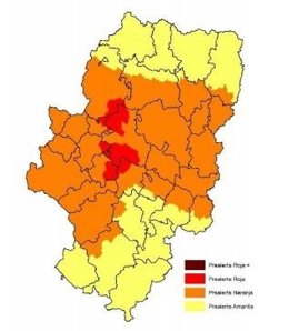 Prealerta por riesgo de incendios en Aragón.