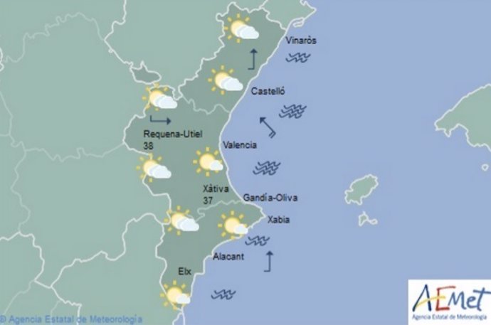 Previsión del tiempo para este lunes 7 de agosto