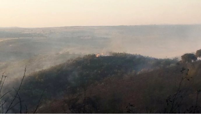 Incendio forestal en Guadalcanal