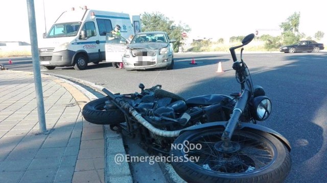 Accidente de moto en Sevilla