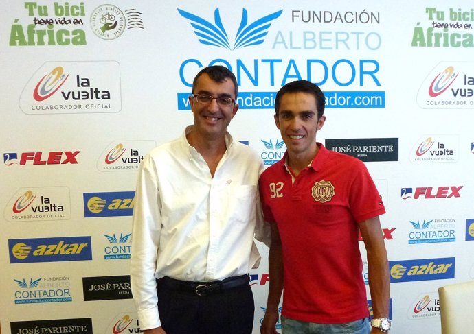 Javier Guillén y Alberto Contador