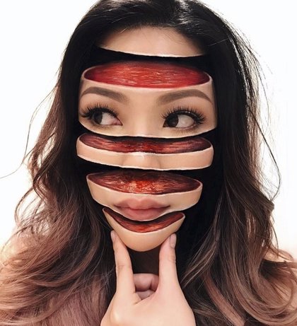 Ilusión óptica y maquillaje, dos técnicas que esta artista domina hasta  hacernos alucinar