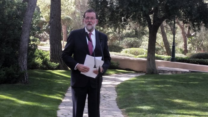 Rajoy, Tras Su Despacho Con El Rey En Marivent