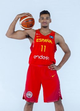 Sebas Sáiz amb la samarreta de la selecció espanyola