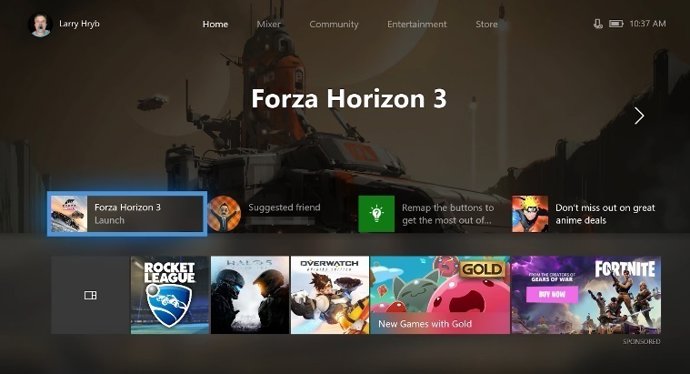 Primer cop d'ull a la nova interfície de Xbox One