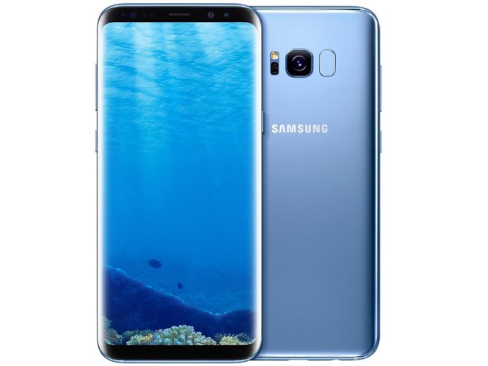 Samsung Galaxy S8 en blau coral 