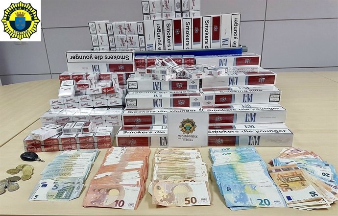 El material intervenido por los agentes