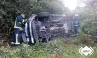 Dos heridos leves en un accidente de tráfico en la A-8 a la altura de Llanes