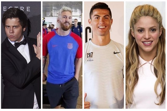 Shakira, Ronaldo, Messi y el Rubius